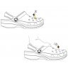 Значок силиконовый Naruto Наруто на обувь сандали Crocs #1