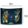 Карта Варкрафт Азерот World of Warcraft Classic Azeroth Map Wall Decoration banner (150 * 100 см)