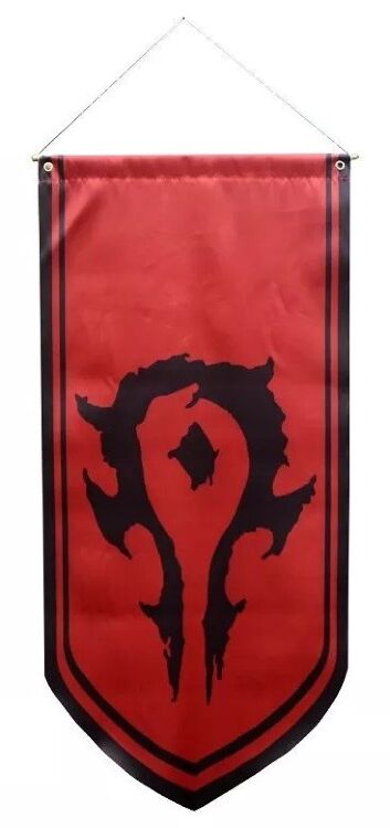 Знамя флаг Орды Варкрафт World of Warcraft Horde Flag banner (125 х 55 см)