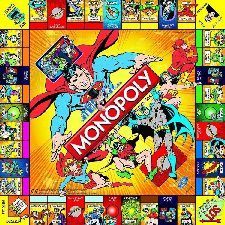 Монополия настольная игра DC Comics Retro Monopoly Game