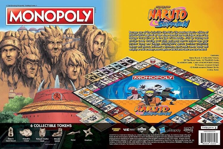 Монополия настольная игра Наруто Шиппуден Naruto Monopoly Board Game