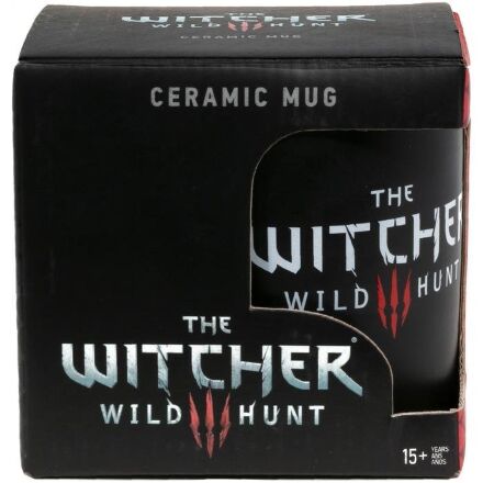 Кружка The Witcher 3 White Wolf Black /Red Ceramic Mug Чашка 325 ml