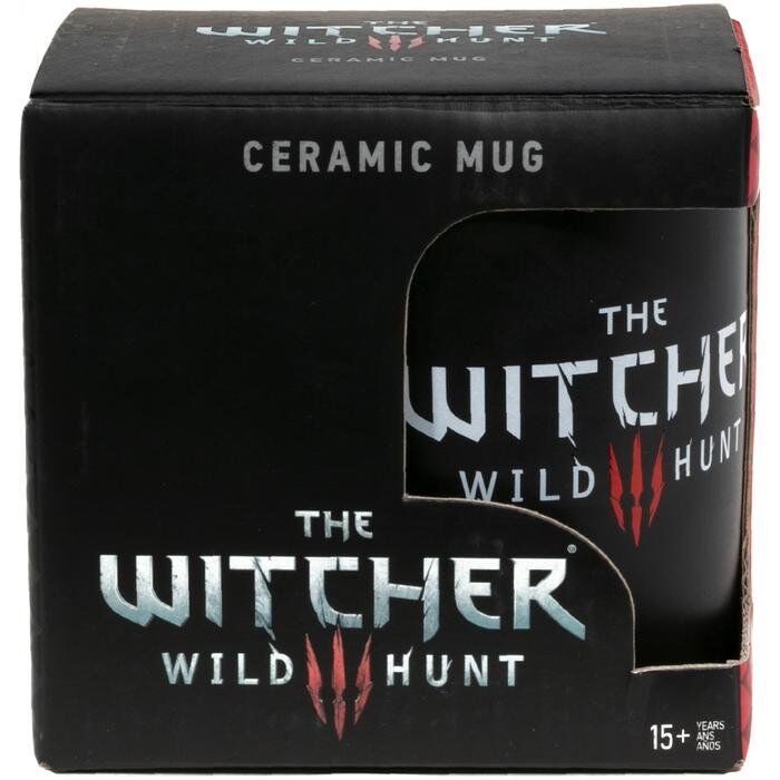 Кружка The Witcher 3 White Wolf Black/Red Ceramic Mug Чашка 325 ml