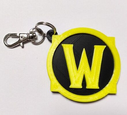 Брелок World of Warcraft Logo Keychain Варкрафт ABS пластик 6 см. 