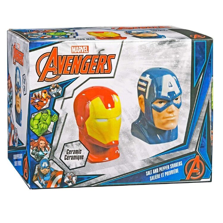 Солонка и Перечница Marvel Captain America and Iron Man Salt and Pepper Shakers