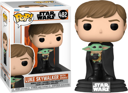 Фігурка Funko Star Wars Mandalorian Luke Skywalker with Grogu Фанко Мандалорець Люк Грогу 482
