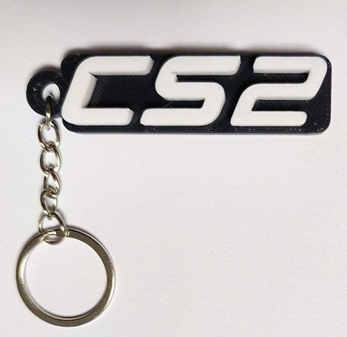 Брелок CS GO Counter Strike Logo Keychain ABS пластик 6 см.