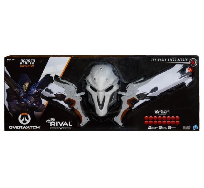 Overwatch Wight Reaper Nerf Rival Blaster 2-Pack and Mask Овервотч оружие игрушка маска Жнец
