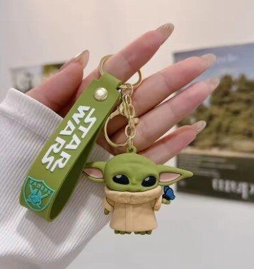 Брелок підвіска на рюкзак Star Wars Mandalorian Baby Yoda 3D Keychain Backpack Мандалорець Грогу #3