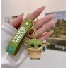 Брелок подвеска на рюкзак Star Wars Mandalorian Baby Yoda 3D Keychain Backpack Мандалорец Грогу #3