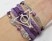 Браслет Harry potter purple leather