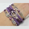 Браслет  Harry potter purple leather