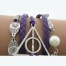 Браслет  Harry potter purple leather