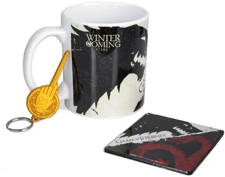 Подарунковий набір Pyramid International Game of Thrones: Stark & Targaryen Mug Set (чашка, підставка, брелок)