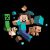  Футболка Minecraft Run Away! Glow in the Dark Youth Tee (розмір L)