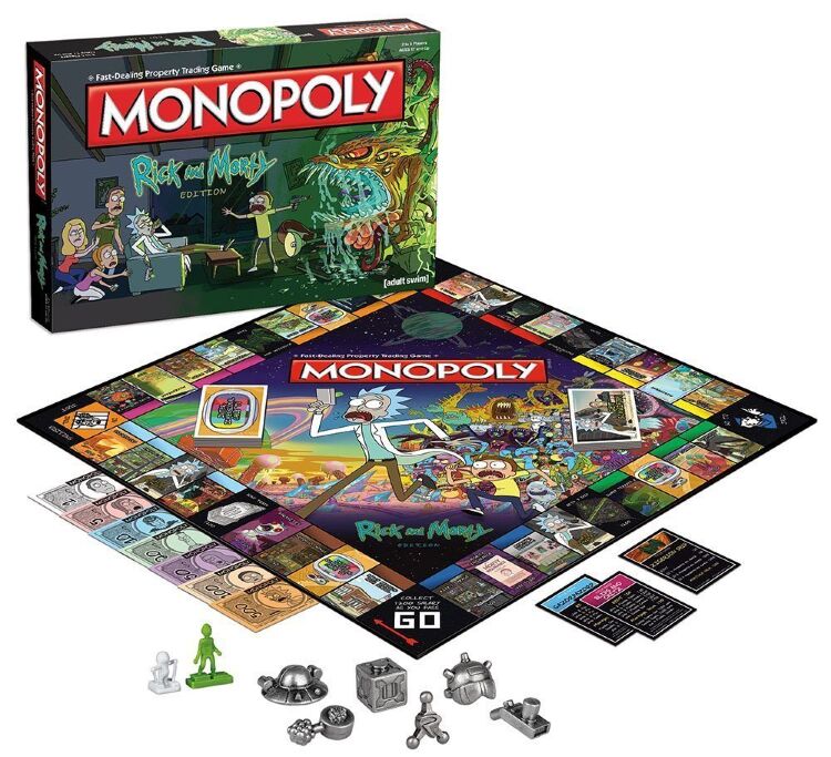 Монополия настольная игра Рик и Морти Monopoly Rick and Morty Board Game
