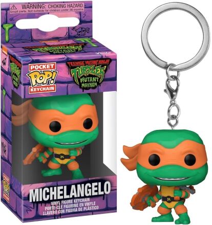 Брелок Funko TMNT Teenage Mutant Ninja Turtles Michelangelo фанко Черепашки ніндзя Мікеланджело 4 см.