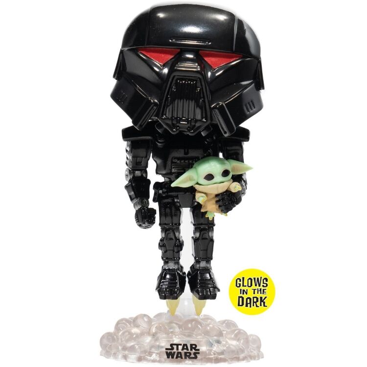 Фигурка Funko Star Wars Mandalorian Dark Trooper with Grogu фанко 488 Exclusive