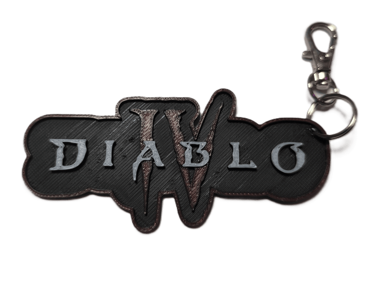 Брелок Diablo 4 Logo Keychain Диабло ABS пластик 6 см.