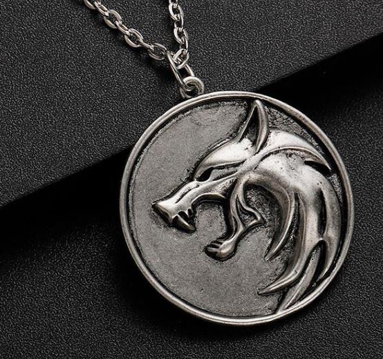 Медальон 3D Ведьмак (The Witcher) металл серый новый кулон Геральта из сериала #3