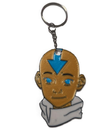Брелок Avatar: The Last Airbender Aang Аватар на Аанг Keychain ABS пластик 4 см.