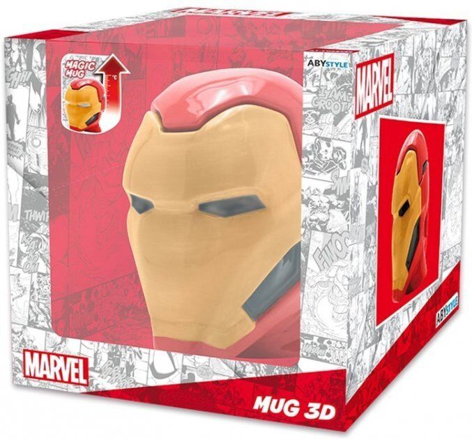 Кружка хамелеон Marvel Ironman Ceramic 3D Mug Чашка Железный Человек 450 мл