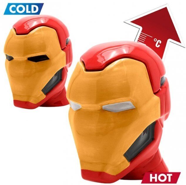Кружка хамелеон Marvel Ironman Ceramic 3D Mug Чашка Железный Человек 450 мл
