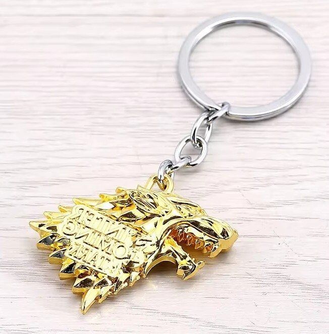 Брелок Game of Thrones Stark Wolf (Winter is Coming) цвет gold