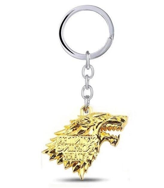 Брелок Game of Thrones Stark Wolf (Winter is Coming) цвет gold