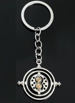 Брелок Harry Potter Time Turner Keychain Маховик часу Гаррі Поттер срібний