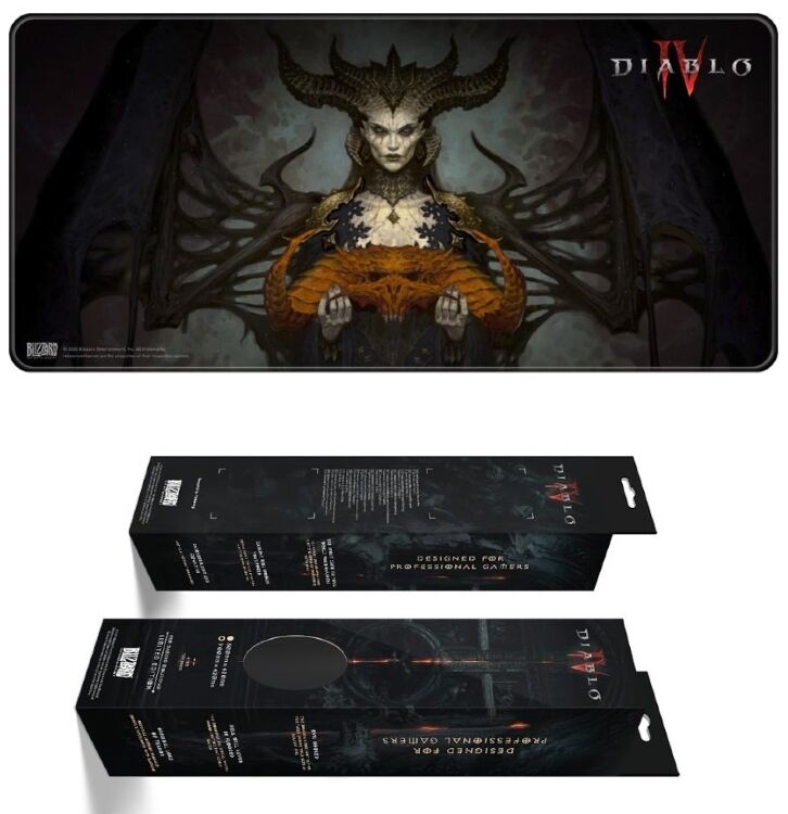 Коврик для мыши игровая поверхность Blizzard DIABLO IV 4 Lilith Диабло Лилит XL (90*42 cm)