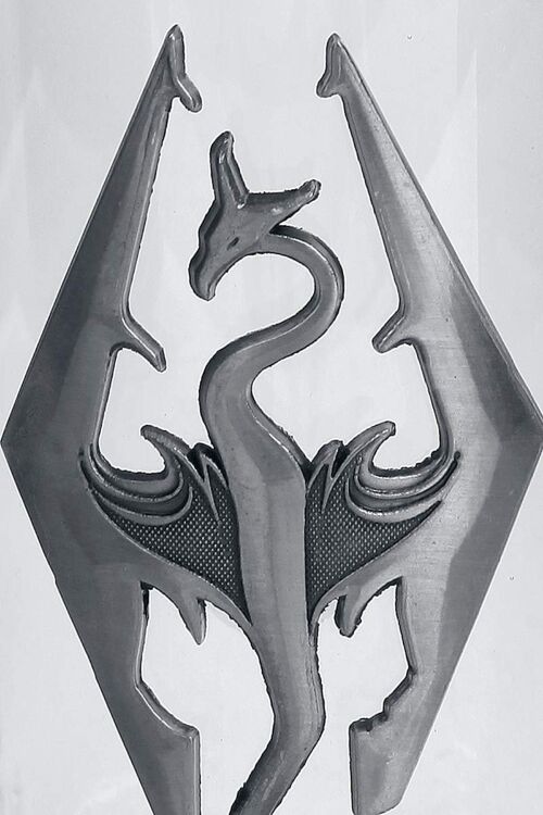 Кружка Skyrim Dragon Symbol Glass stein