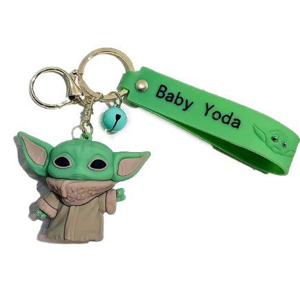 Брелок подвеска на рюкзак Star Wars Mandalorian Baby Yoda 3D Keychain Backpack Мандалорец Грогу #2