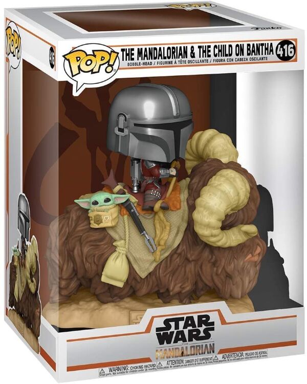 Фигурка Funko Deluxe: Mandalorian on Bantha with Child Фанко Звёздные войны: Мандалорец 416