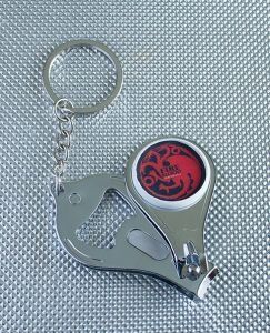 Брелок Game of Thrones Targaryen с кусачками для ногтей и открывашкой