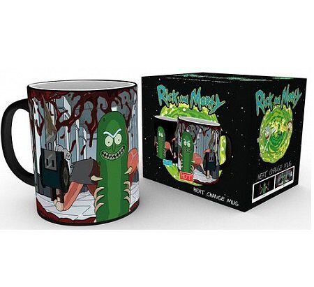 Тепловая кружка хамелеон Rick and Morty. Heat Change Mugs Pickle Rick GB eye