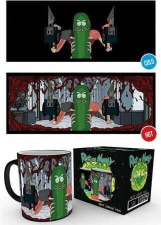 Тепловая кружка хамелеон Rick and Morty. Heat Change Mugs Pickle Rick GB eye