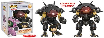Фігурка Overwatch Funko Pop! Vinyl Carbon Fiber D.Va and MEKA Buddy (Blizzard Exclusive)