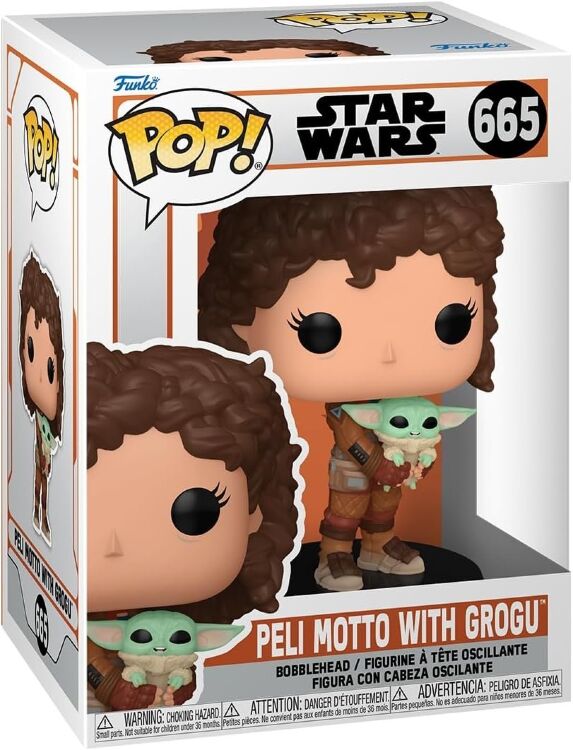 Фигурка Funko Star Wars Mandalorian Peli Motto with Grogu Фанко Мандалорец Пели с Грогу 665