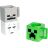 Набор 3 чашек Minecraft Stacking Coffee Mugs Creeper Skeleton and Ghast кружки Майнкрафт 250 мл