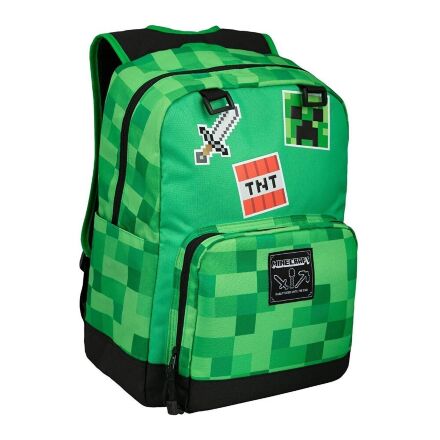Рюкзак майнкрафт - Minecraft Survival Badges Kids Backpack (Green, 17 ") School