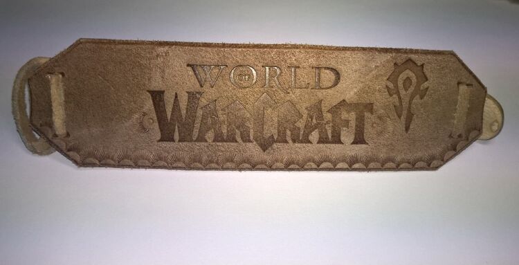 Кожаный браслет  World of Warcraft Horde #3