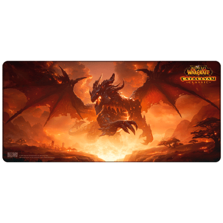 Килимок ігрова поверхня Blizzard World Of Warcraft Classic Cataclysm Deathwing Смертокрил XL Варкрафт (90*42 cm)