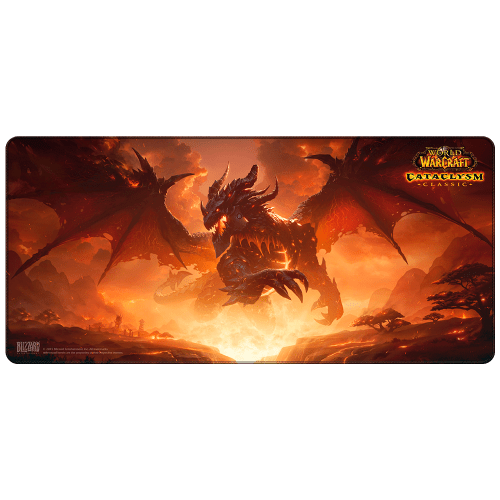 Коврик игровая поверхность Blizzard World Of Warcraft Classic Cataclysm Deathwing Смертокрыл XL Варкрафт (90*42 cm)