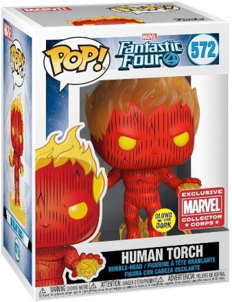  Фігурка Funko Pop Marvel - Human Torch 572 (Marvel Exclusive)