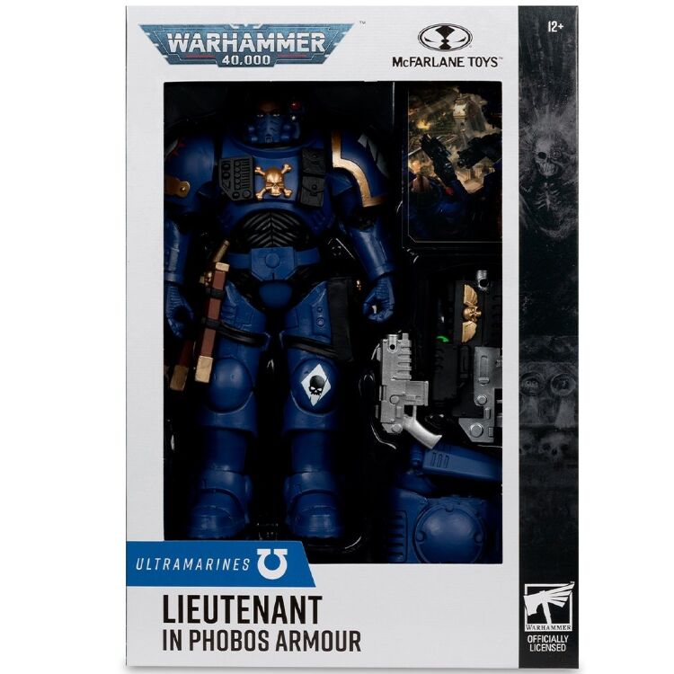Фигурка McFarlane Warhammer 40000 Lieutenant in Phobos Armour Ultramarines Вархаммер Лейтенант в Броне Фобос 18 см. 
