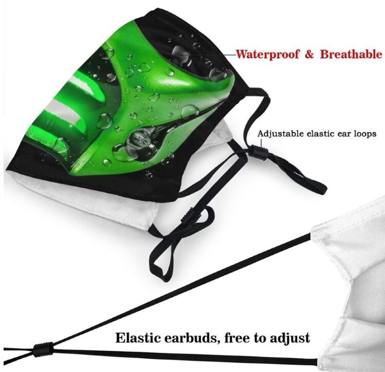 Маска защитная для лица Mortal Kombat №12 + 2 угольных фильтра 