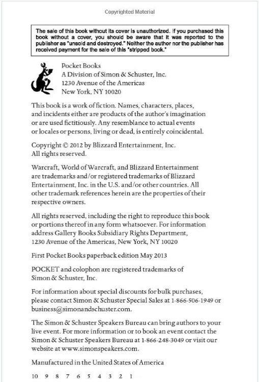 Книга Warcraft Jaina Proudmoore: Tides of War (Мягкий переплёт)