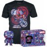 Фигурка + футболка Funko Tee Box Marvel: Captain America Коробка фанко Капитан Америка (размер M)