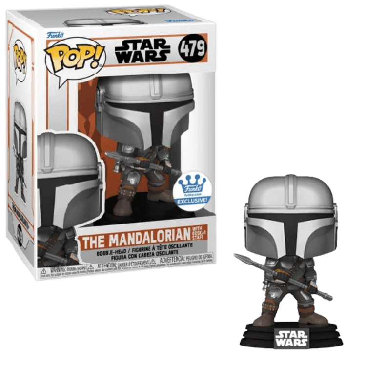 Фигурка Funko Star Wars: Mandalorian with Beskar Staff Фанко Мандалорец Бескар (Funko Exclusive) 479
